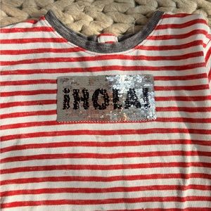 Cute mermaid sequin striped dress